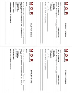 MOR Member Survey Cards